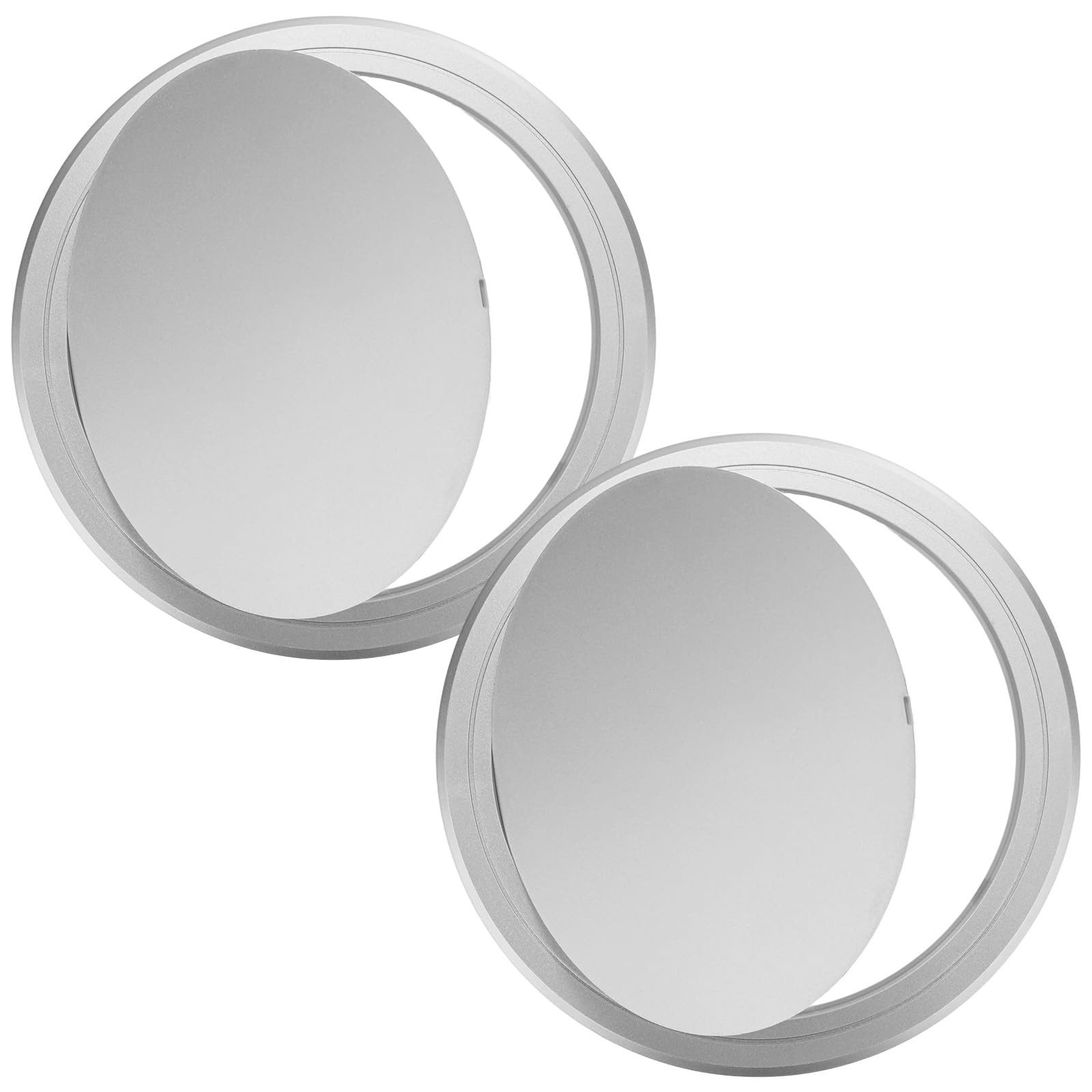 M METERXITY 2-Pack Access Panel for Drywall, 8x8 Inch Round PVC Self Adhesive Wall Hole Cover Access Doors for Wiring Cable/Ceiling, Removable Plumbing Wall Panel [Silver Tone]