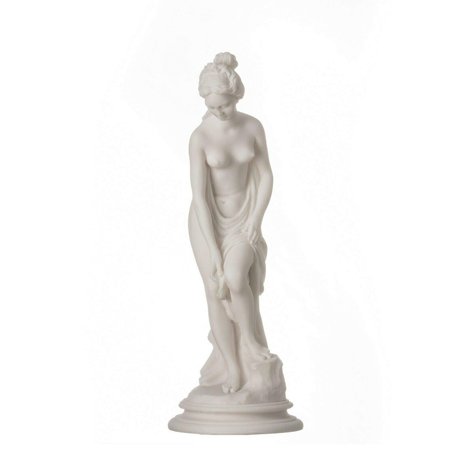 BeautifulGreekStatues Helen Of Troy Sparta Nude Naked Female Figure Alabaster Statue Sculpture 9"