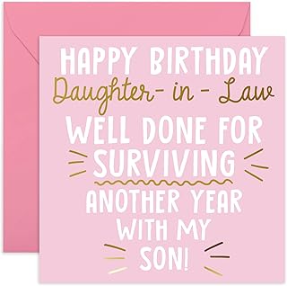Central 23 - Funny Birthday Card for Her - 'Happy Birthday Daughter-In-Law' - Happy Birthday Card - Daughter-in-law Birthday Card - Cheeky Greeting Card for Her - Comes with Fun Stickers