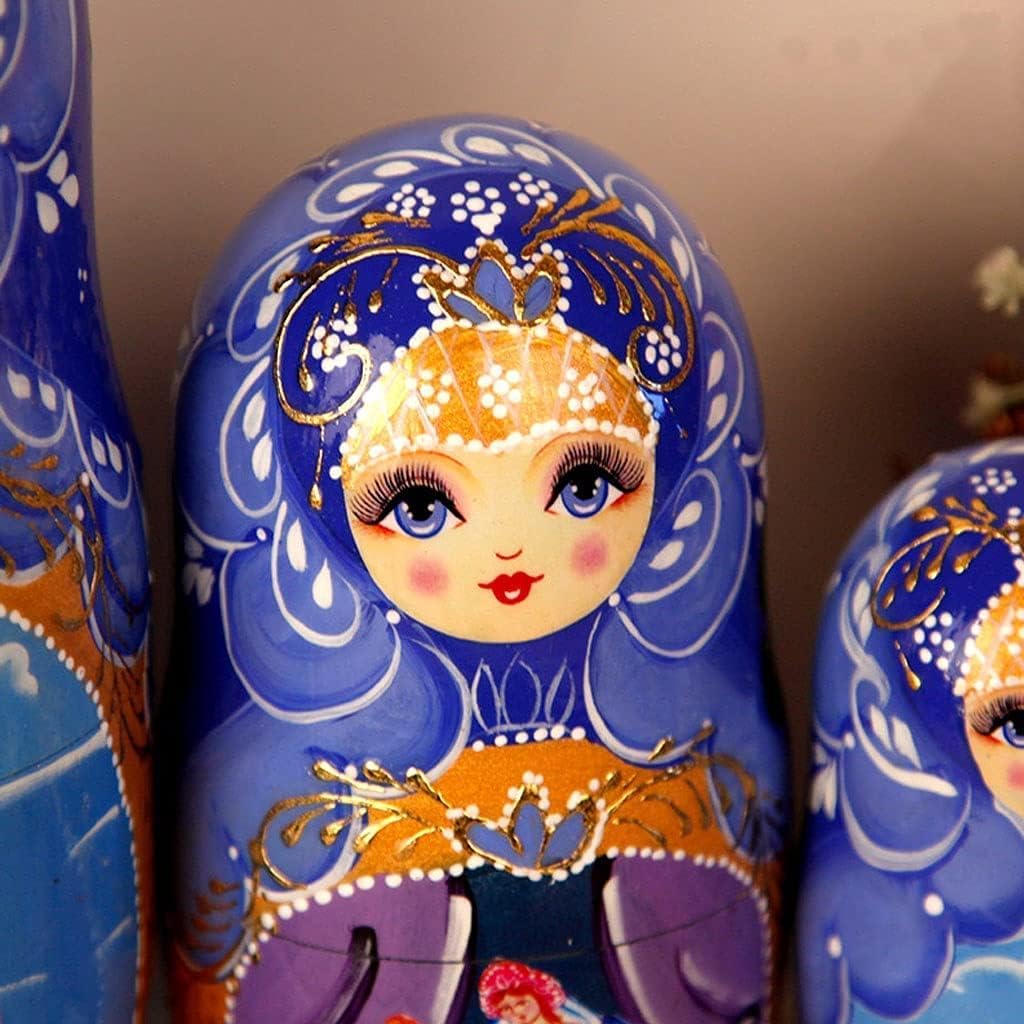 Russian Stacking Dolls, 7 Pcs Souvenir Matryoshka Home Decor Nesting Doll Hand Painted Russian Doll Wooden Stacking Doll Birthday Gift Matryoshka Crafts Home Decor
