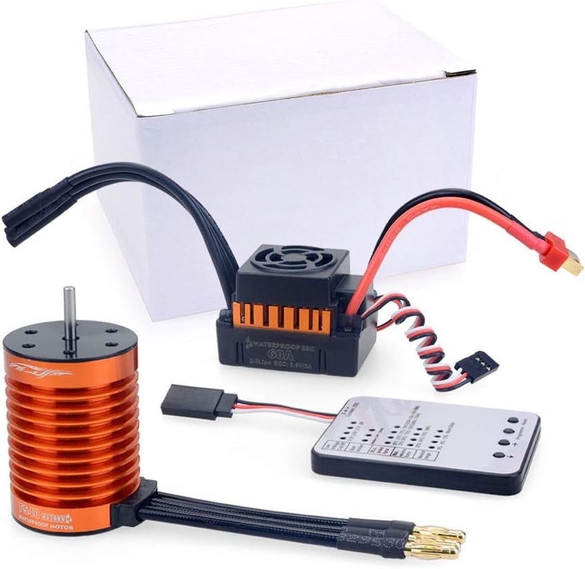 Hottest Sales F540 4370KV/9T Waterproof Brushless Motor with 60A ESC Program Card and Program Card Combo For1/10 RC Car 70% Off Discount F540 4370KV/9T Waterproof Brushless Motor with 60A ESC Program Card and Program Card Combo For1/10 RC Car