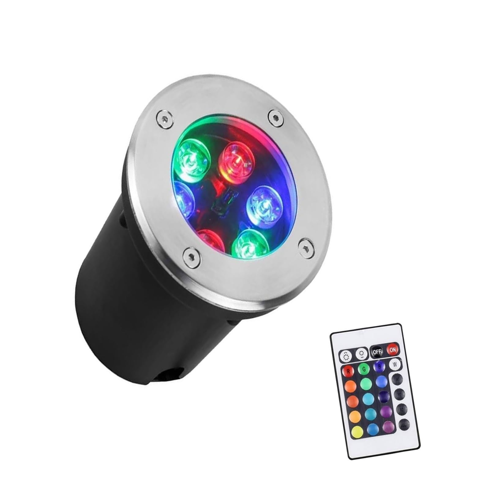 Luces De Paisaje Submarino - Foco LED Piscina, Foco Sumergible IP68, Foco Sumergible LED con Cambio De Color RGB, para Jardín, Focos De Piscina, con Mando A Distancia (Color : 12V, Size : 9w)