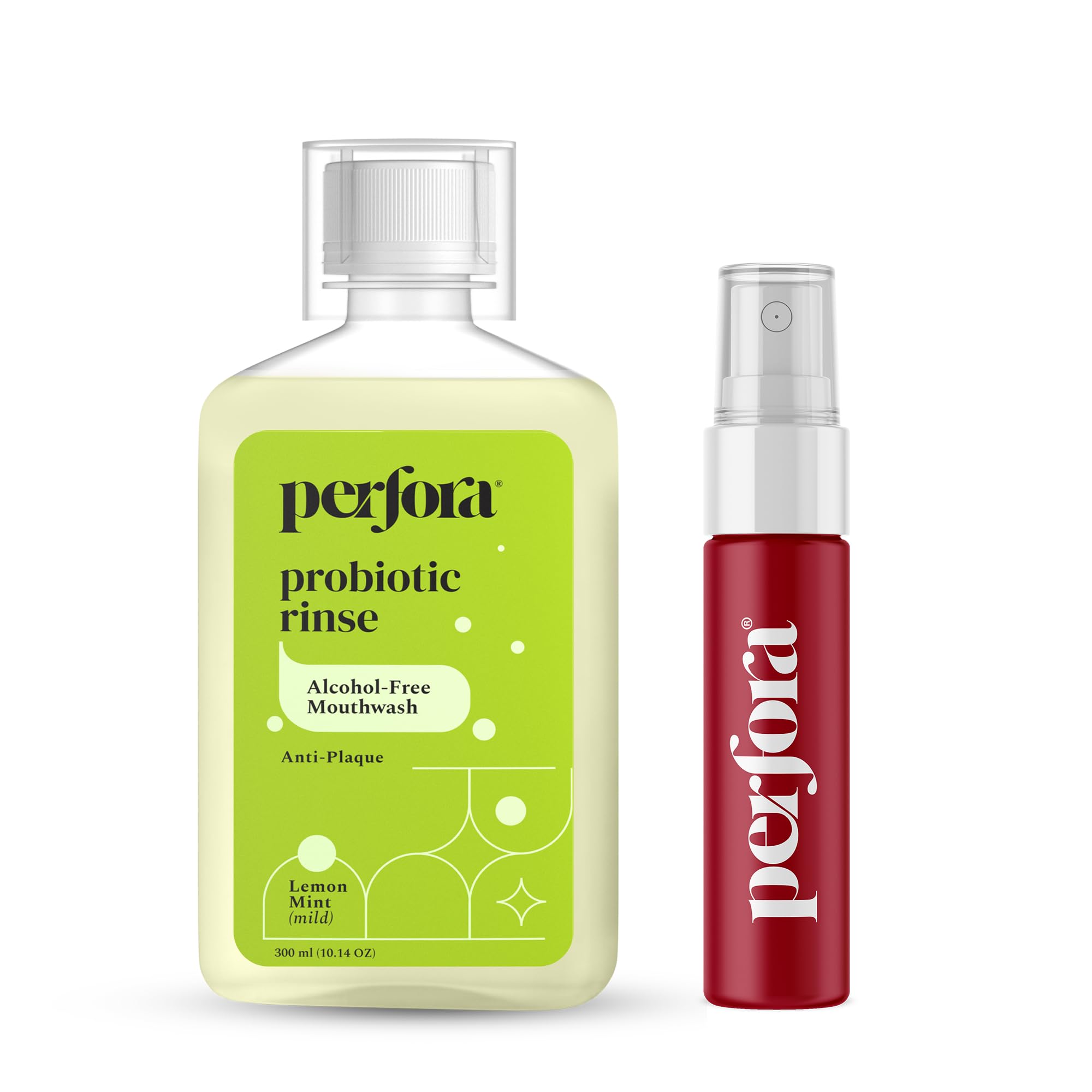 Perfora Lemon Mint Mouthwash & Orange Mouth Spray Combo | Alcohol-Free & Probiotic-Infused | Hyaluronic Acid & Vitamin C for Fresh Breath & Oral Care | Natural Ingredients - Pack of 2-picture-14