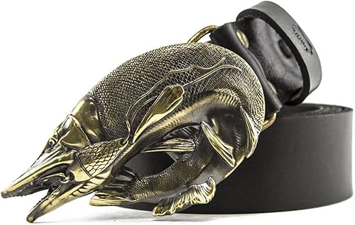 Miniatura 5 de Belt buckle Pike, Handmade fisherman gift trophy fish pike solid brass belt buckle