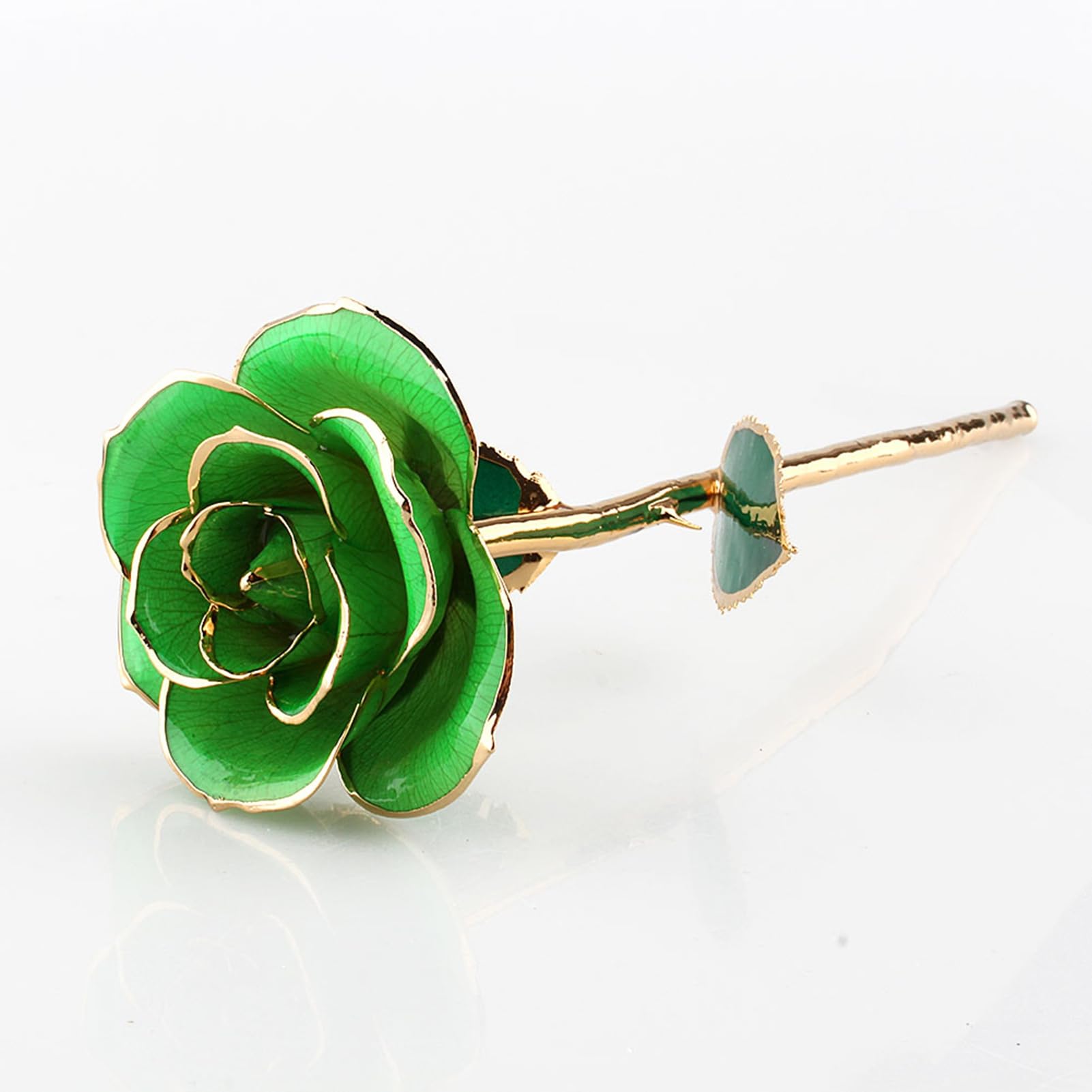 Dilwe Rosa Preservada en Oro para Siempre, Diseño único de Tallo Largo