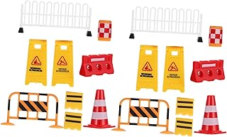 Toddmomy Placa De Trânsito Barricada Brinquedo Em Miniatura Conjuntos De Brincadeiras Para Crianças Fingir Brinquedos Placa De Estrada Placa De Rua Playset Sinais De Trânsito Para Crianças