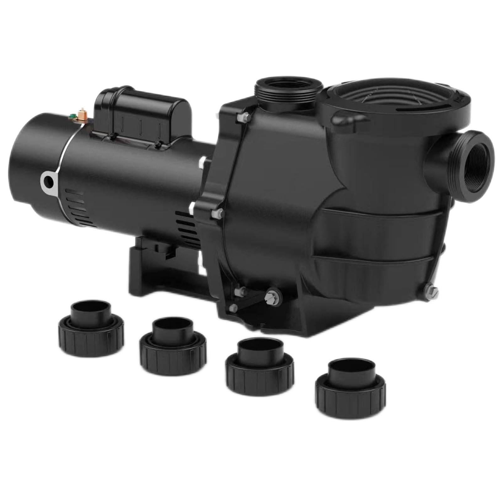 2HP Dual Speed Pool Pump, 6540GPH Max Flow, 66FT Head Lift, ETL & CEC Approved, 1.5" and 2" Fittings, In Ground Pool Pump for Hot Tubs, Spas & Seawater Pools (Model J150011E)