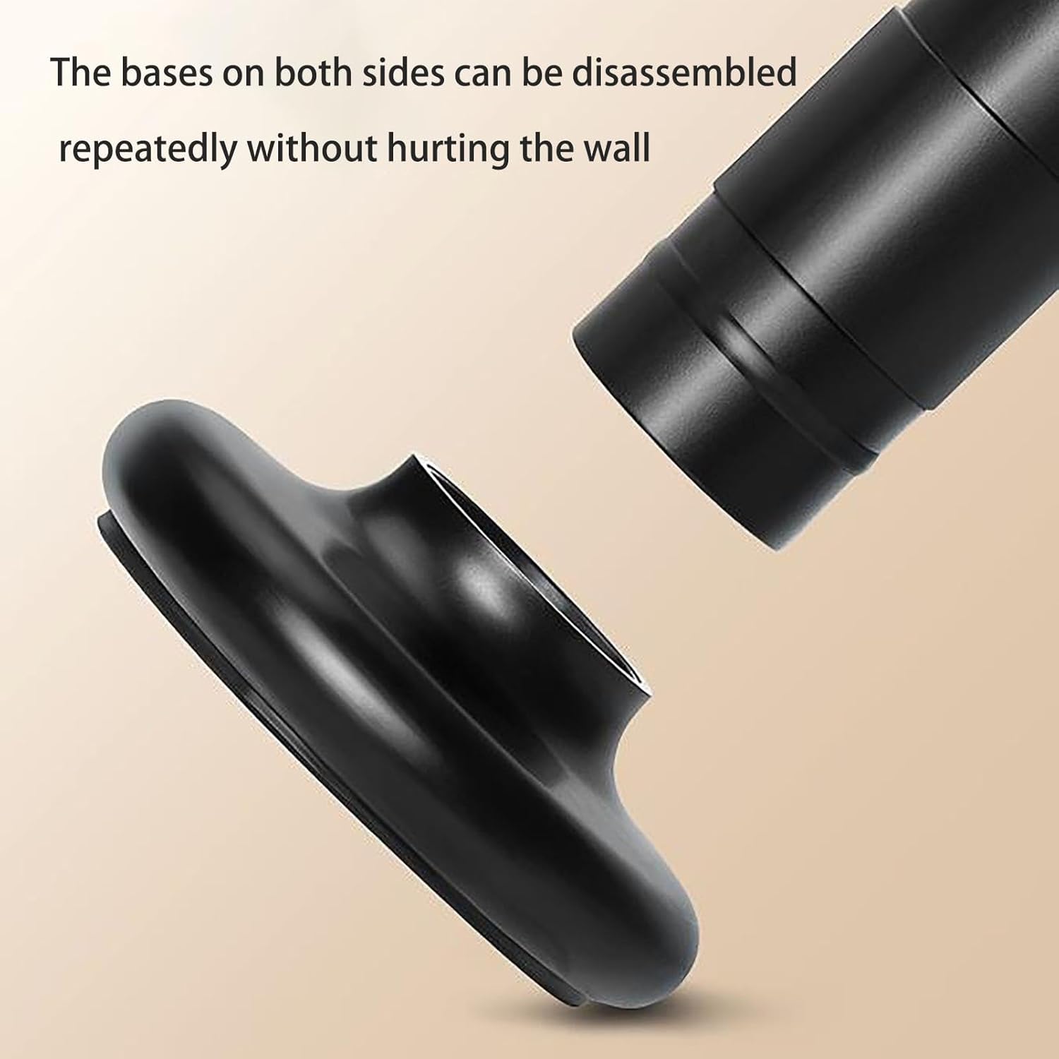 Closet Tension Rod，Stainless Steel Adjustable Expandable Pressure Curtain Tension Rods for Kitchen, Bathroom, Window,Home (Color : Black, Size : 1.0~1.7m)