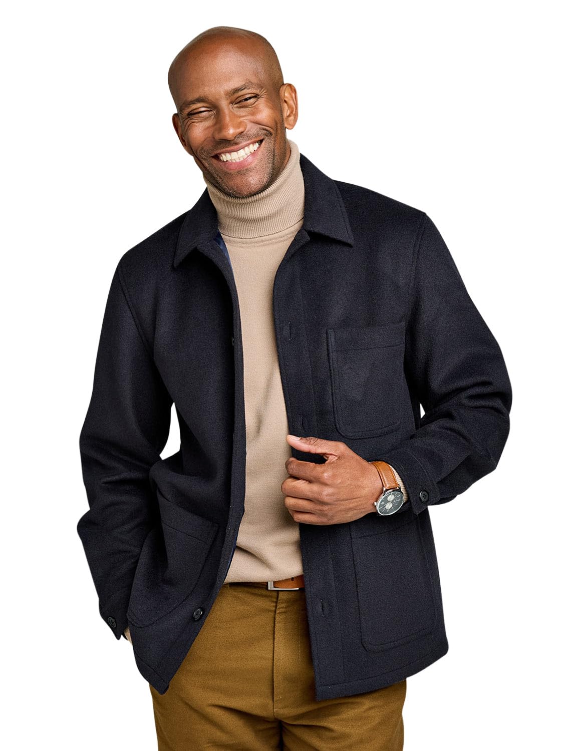 Pegasus Men's Wool Blend Jacket Navy XL
