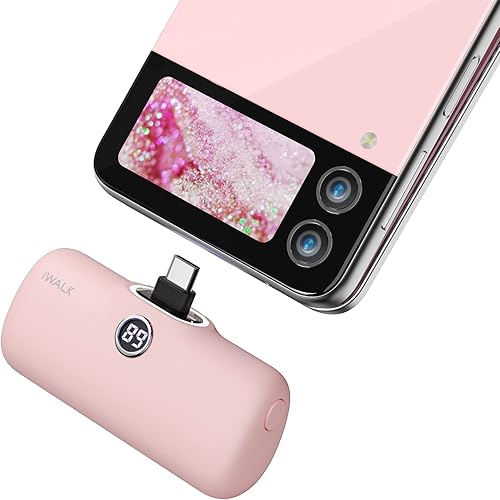 Miniatura 7 de iWALK Cargador portátil USB-C con patrón colorido, 20 W PD carga rápida 4800 mAh pequeño banco de energía, compatible con iPhone 15 Series, Samsung