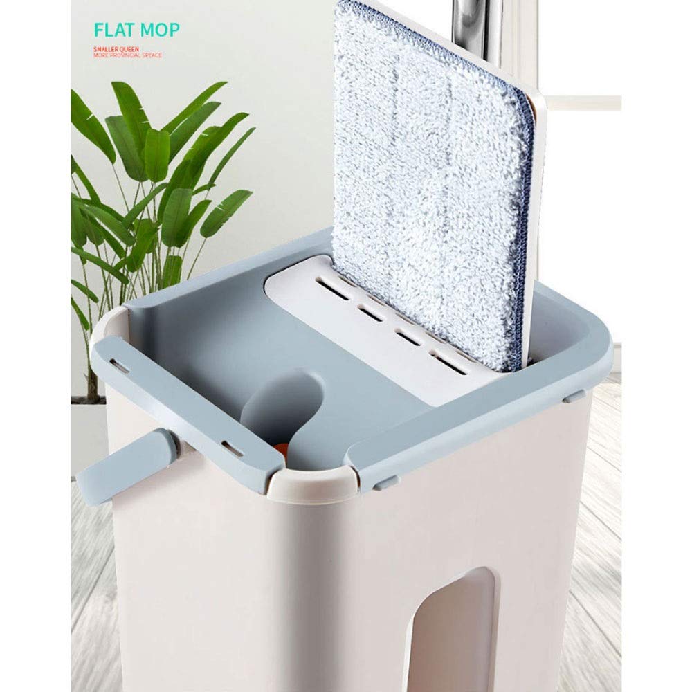Cleaning Mops Free Hand Spin Cleaning Microfiber Mop with Bucket Flat Squeeze Spray Mop Home Kitchen Floor Clean Tools