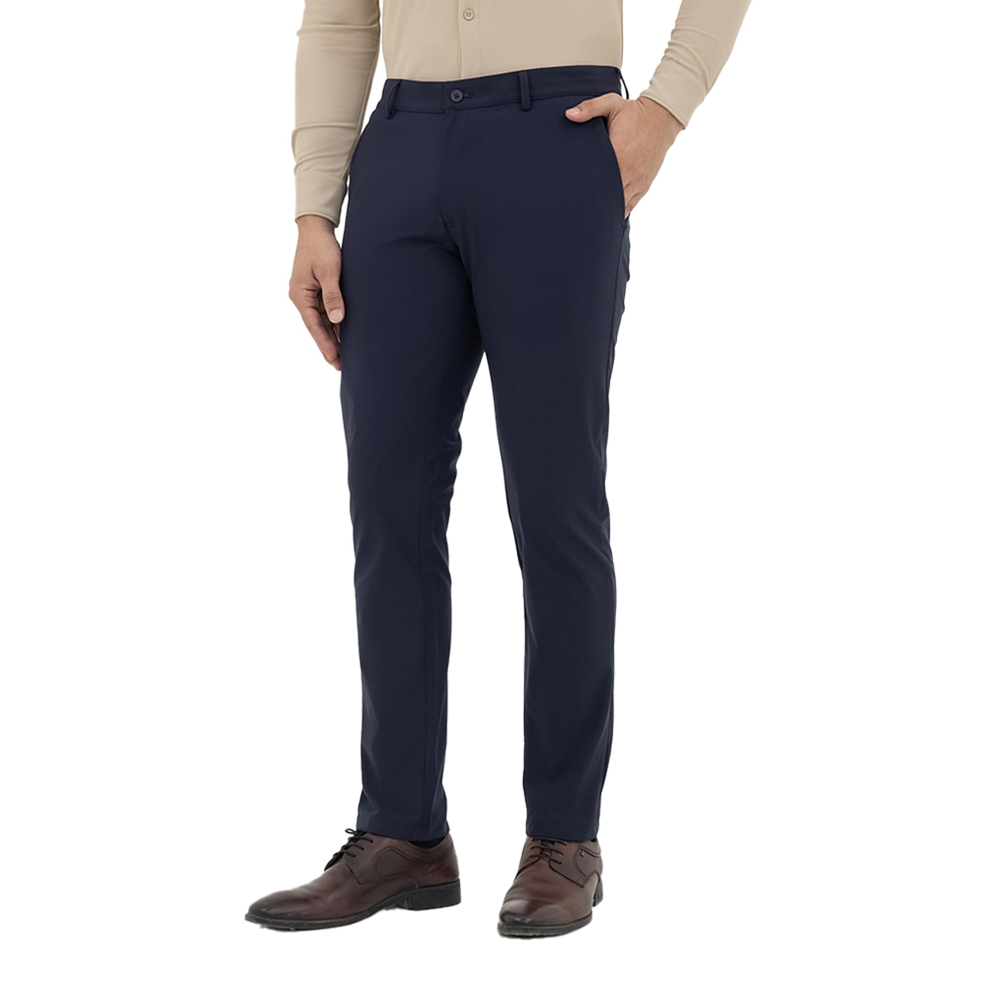 harfun Black Next-Gen Boardroom Pant | Formal Wear | Wrinkle Resistant | 4-Way Stretch | Super Light | No Fade | No Pilling |-picture-36