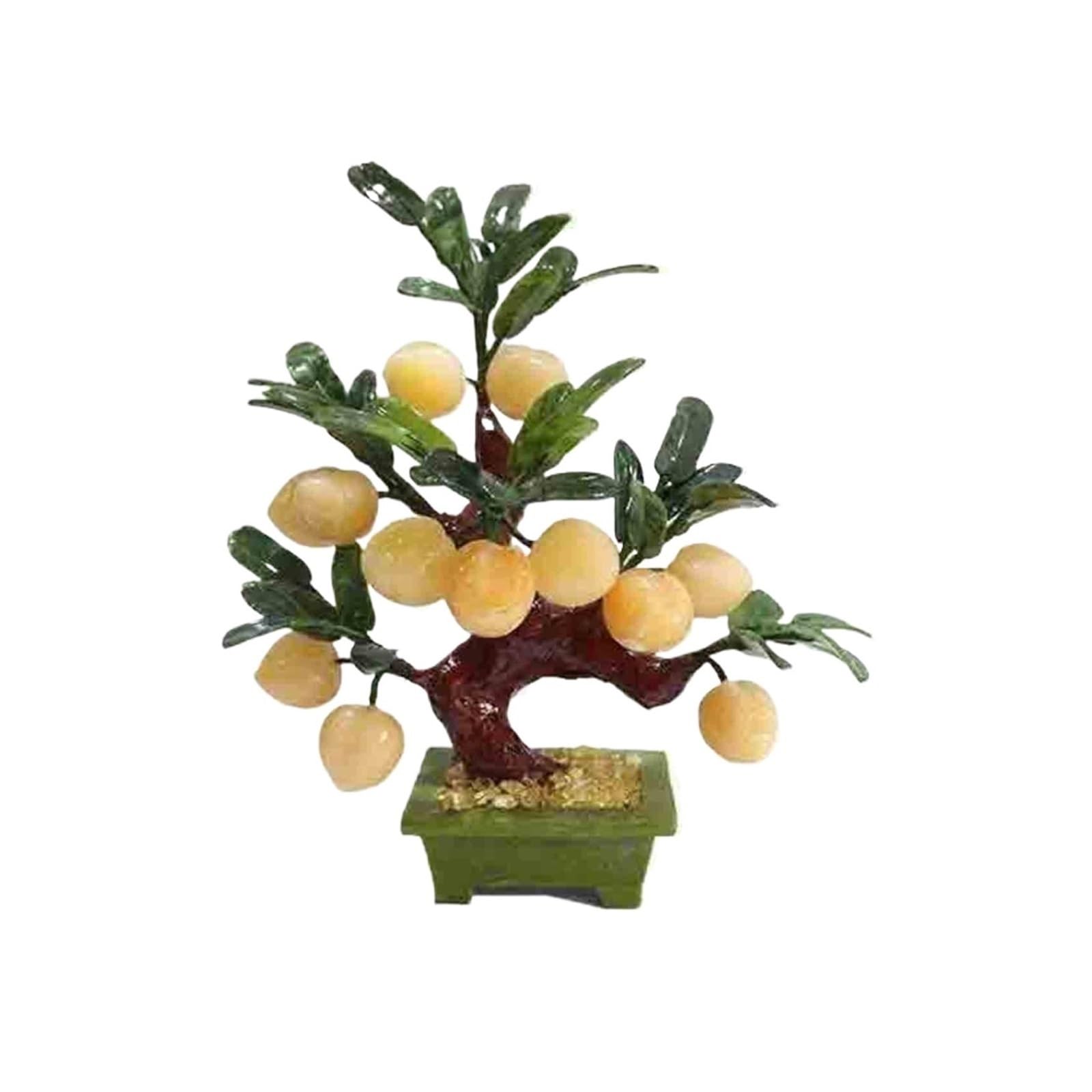 DFGHNBVC Artificial Plants Fake Bonsai Peach Tree Jade Artificial Plants Faux For Desk Home Office Simulation Tree,