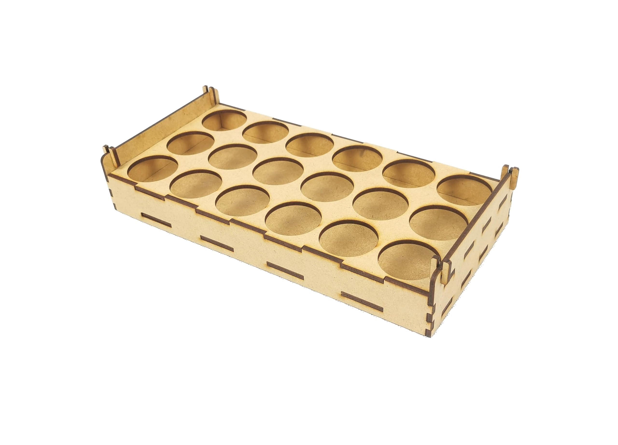 HobbyHold Paint Rack - Model Paint Palette - Tabletop Colours Storage - 18 Pots (41 mm) - Brown Plastic - Compact — image 1