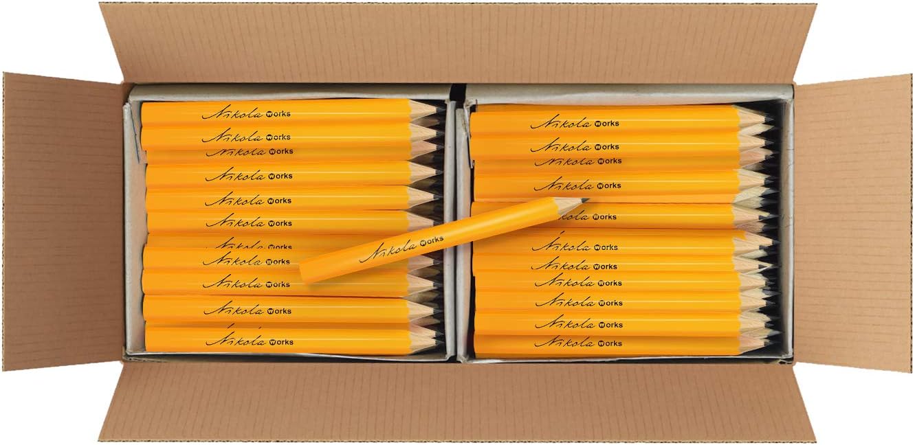 Bulk 650 Pack Premium Pre-Sharpened #2 HB Pencils USA Standard Wood Cased Graphite With Erasers