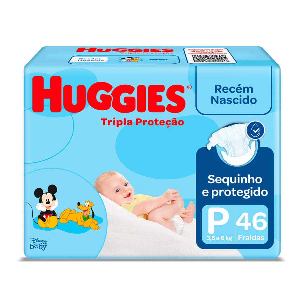 Fralda Huggies Tripla Proteção P - 46 fraldas