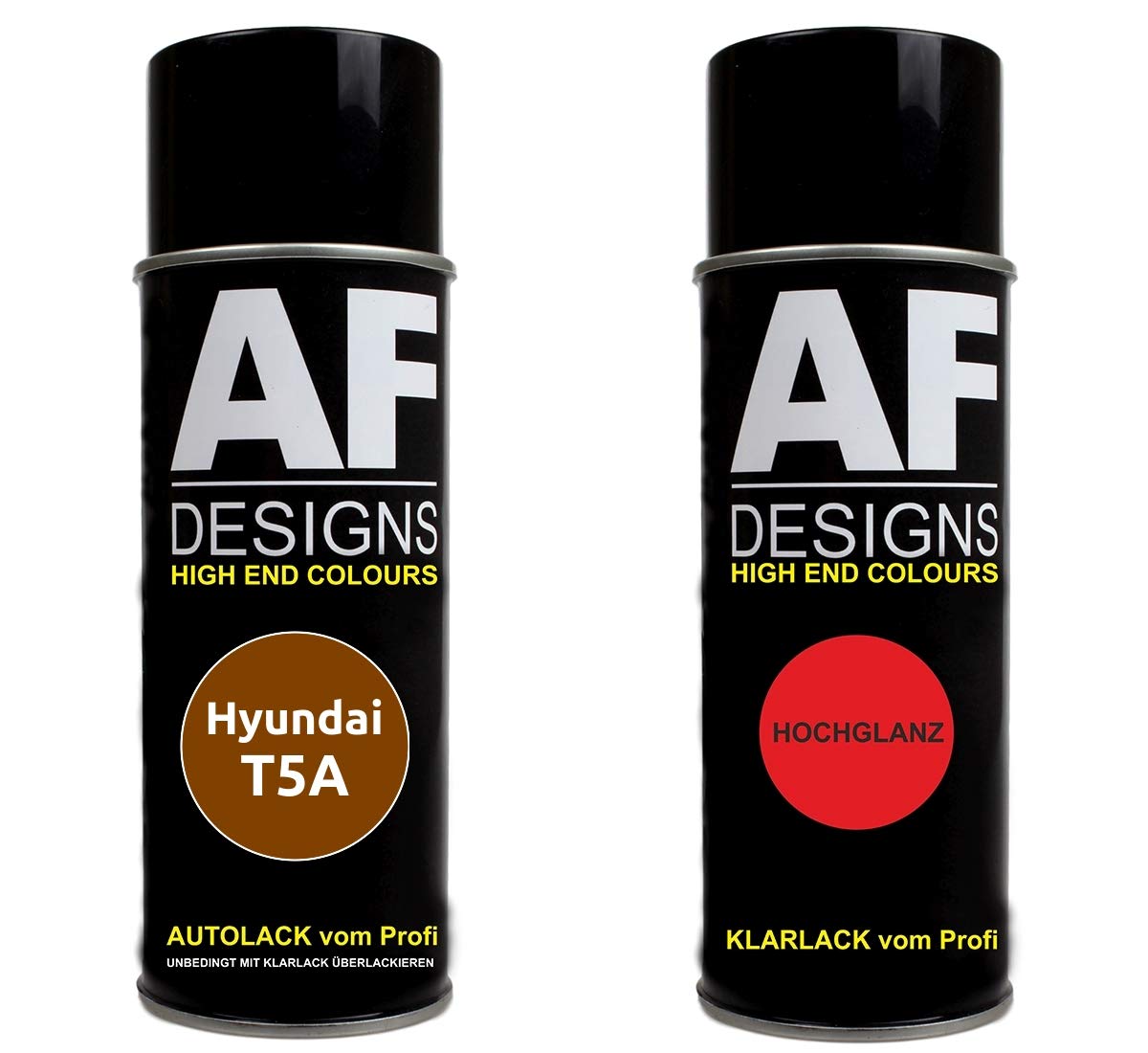 Kit Vernice Spray Per Auto Hyundai T5A Mandarin Orange Metallic – Bomboletta Fondo, Base E Trasparente, 400 Ml Ciascuna, Made In Germany