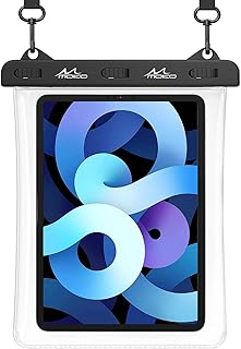 MoKo Waterproof Tablet Case, Tablet Pouch Dry Bag Compatible with iPad 10th, iPad Pro 11 2022, iPad 9th, iPad Mini 6, iPad Air 5 2022, Air 4 10.9, Air 3 10.5, iPad 10.2/9.7, Galaxy Tab A7/A8, Clear