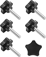 Vista 11 de M8 x 30mm Rosca Pomo de Estrella 2 Piezas, Perilla de Sujeción en Forma de Estrella de Plástico con Tornillo de Apriete Manual para Reemplazo