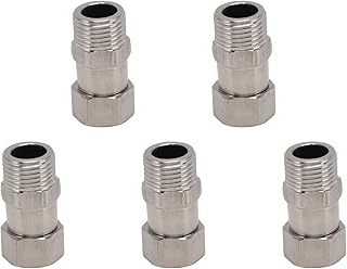 G1/2 rosca fêmea de aço inoxidável água gás tubo encaixe torneira adaptador de linha de abastecimento para RV cozinha encanamento água mangueira tubo conector