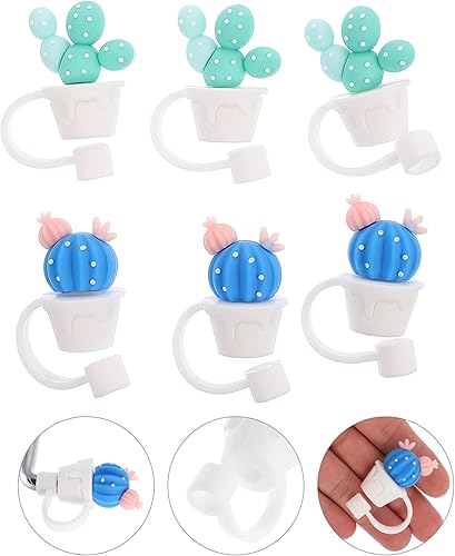 6 tapas de popote para copas Stanley con forma de nube, protector de popote reutilizable para puntas de popote, accesorios para botellas (estilo B)