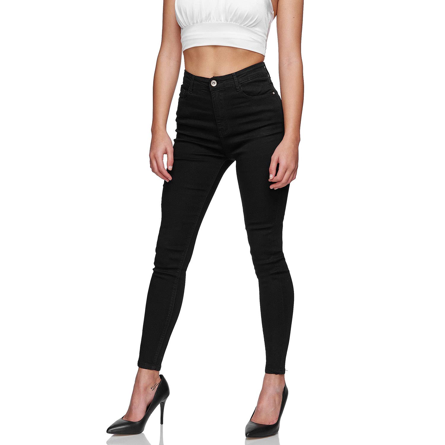 Glamexx24 Damen Jeans High Waist Skinny Female Stretch Hose Slim Fit Jeans für Frühling, Sommer, Herbst, Winter, Jede Jahreszeit