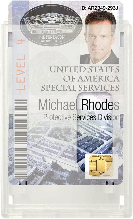 Clear Hard Plastic Vertical 2-Card ID Card Holder - Pack of 10