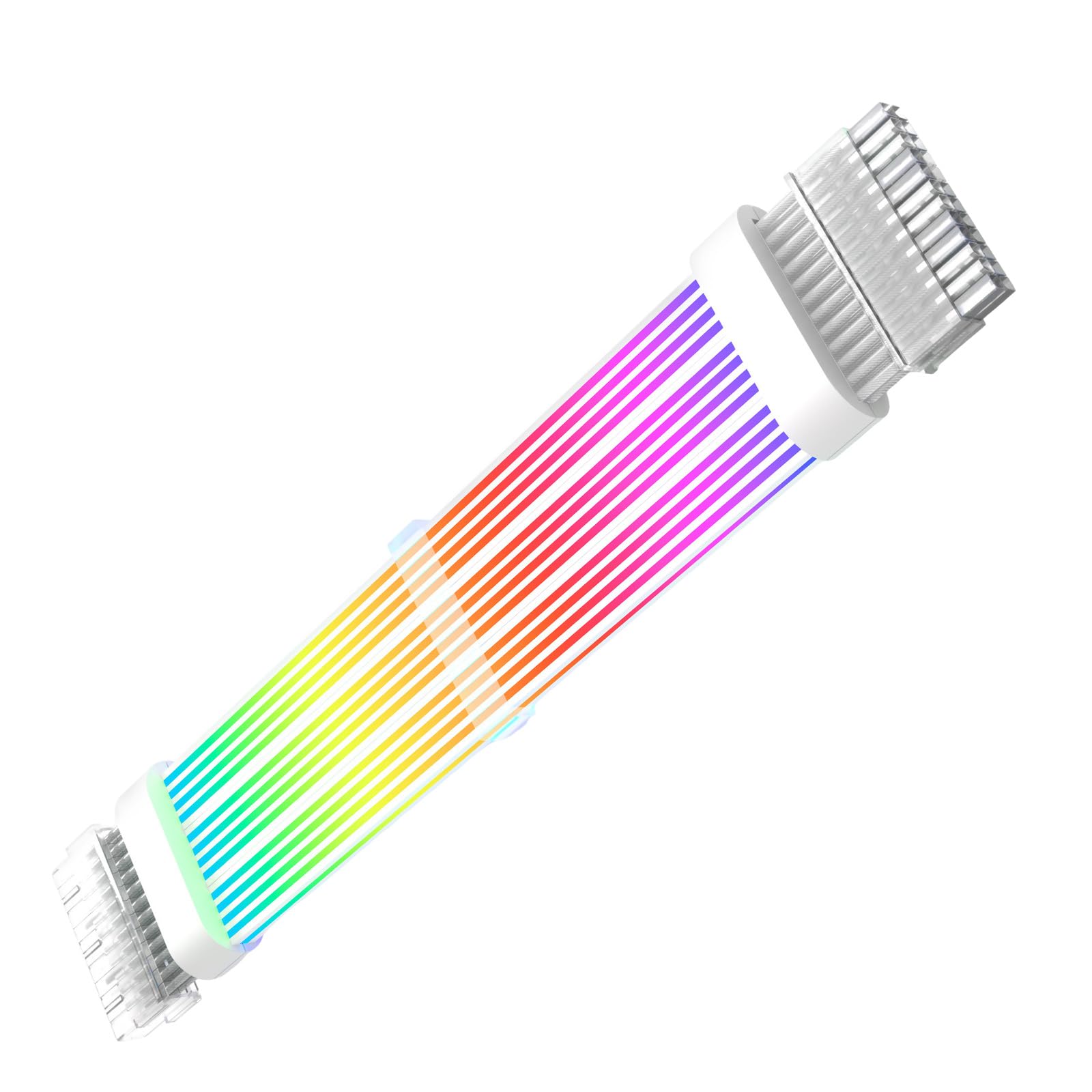 Adressierbares Argb 24 Pin Verlängerungskabel Für PC Fall Soft Silikonplatte Pin Stromversorgung 260 Mm/10 Zoll Länge Verlängerung