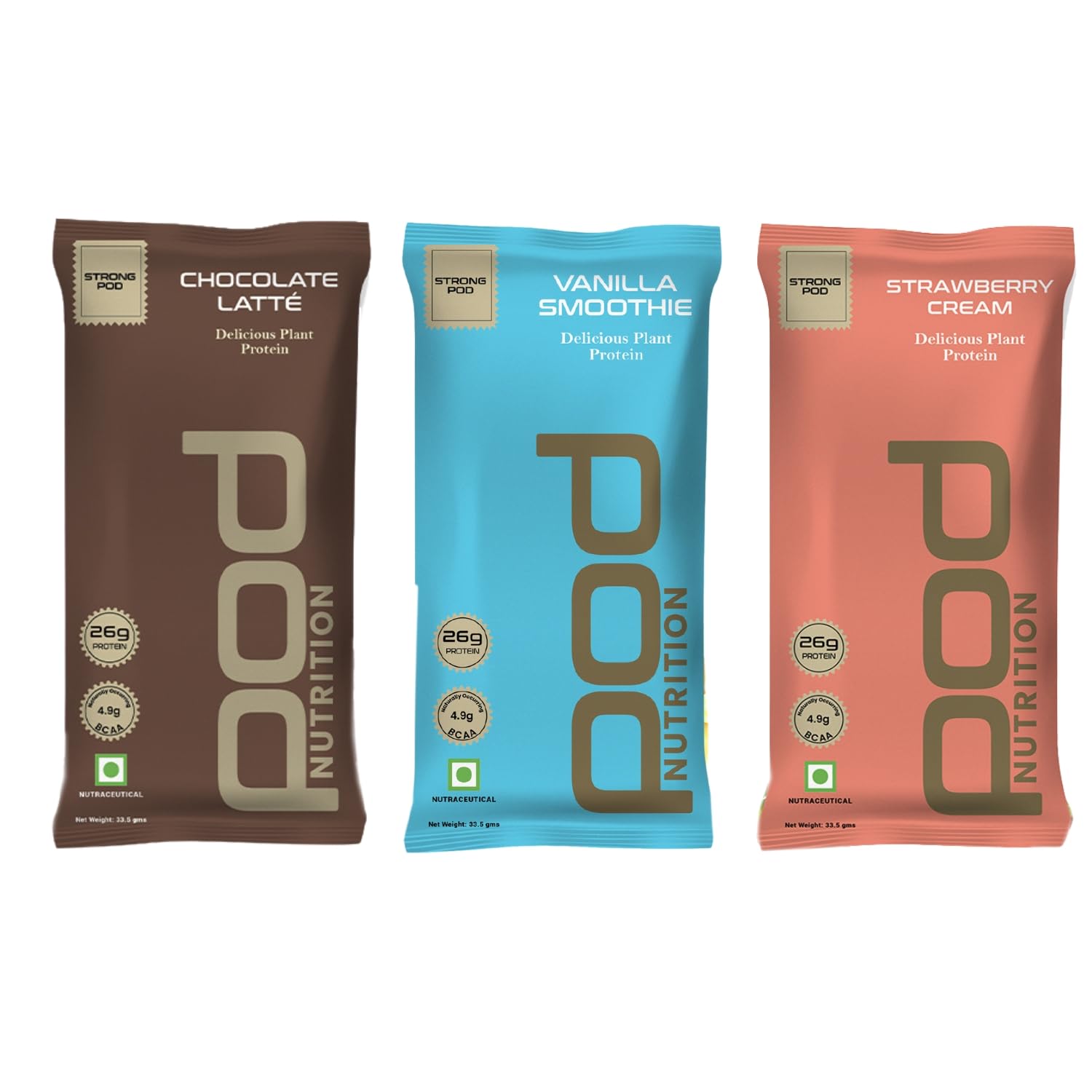 POD NUTRITION Assorted Pack | Pea Protein Isolate | Vegan Plant Protein | No Sugar | No Dairy | 26g Protein/Sachet | Chocolate Latte, Vanilla Smoothie & Strawberry Cream, 3 x 5 Sachets, Pack of 15 (B0D33LFZZS) Amazon Price History, Amazon Price Tracker