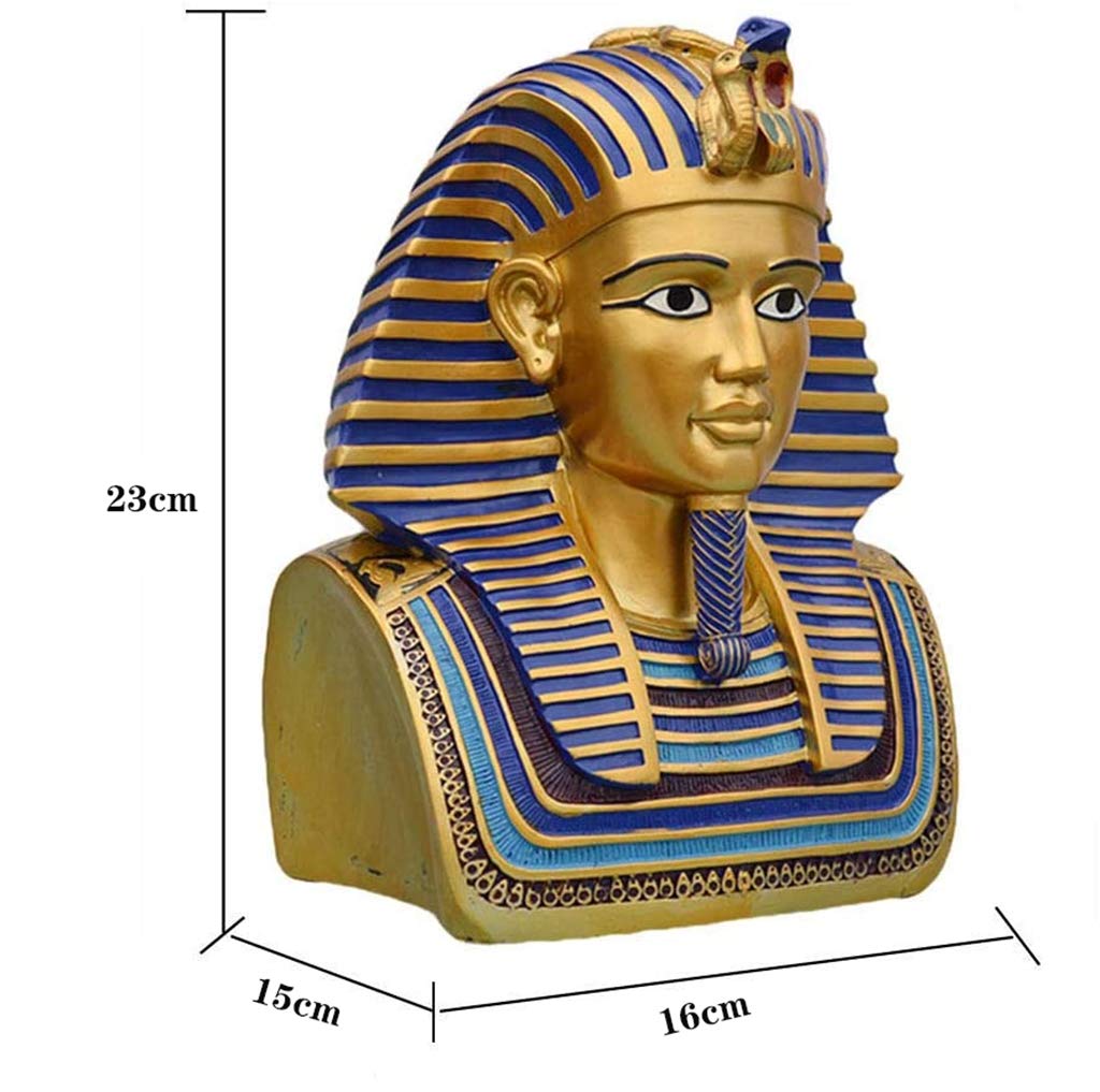 Amazon.co.jp: 古代エジプトのファラオツタンカーメンの置物像樹脂