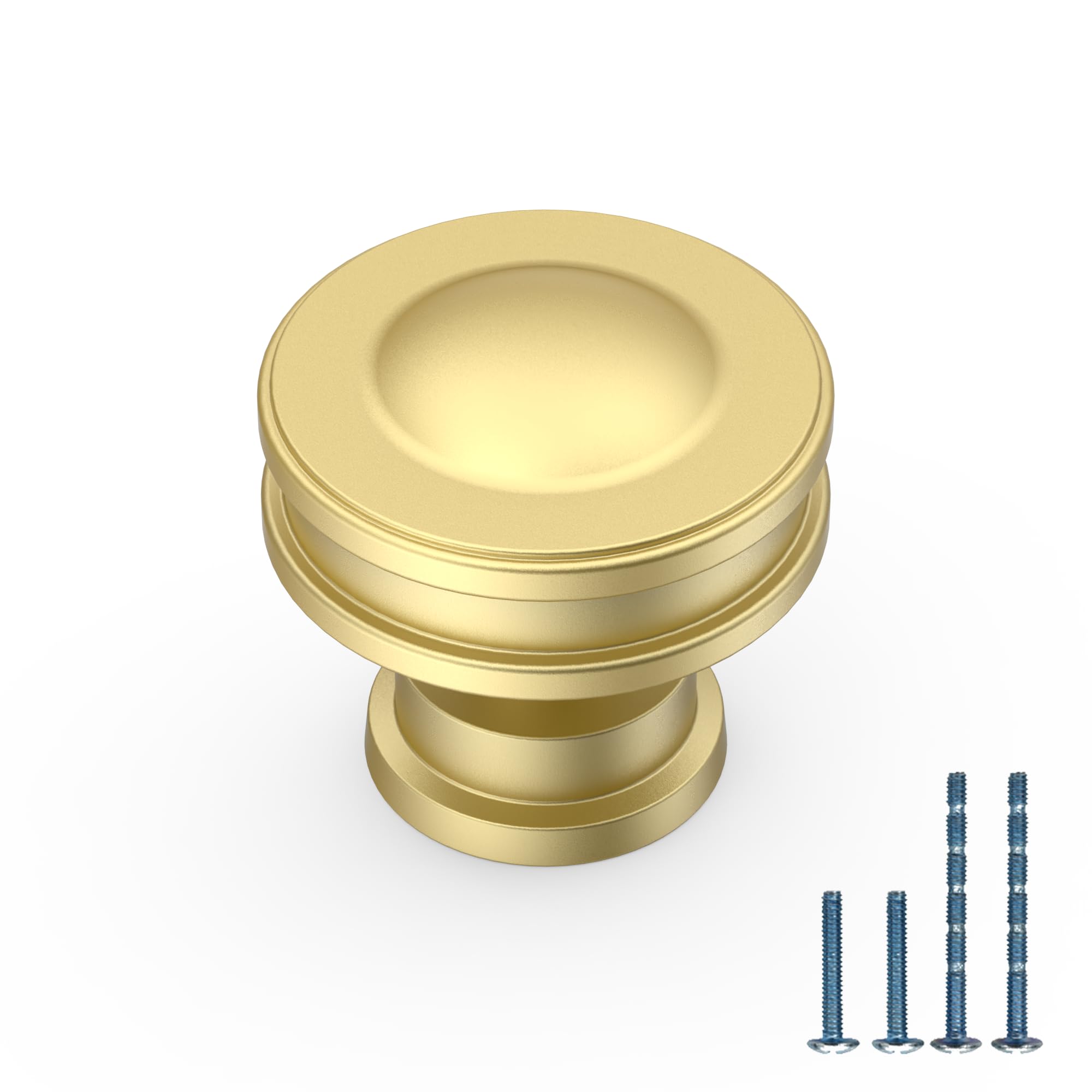 10 Pack Brushed Gold Cabinet Knobs, Kitchen Knobs