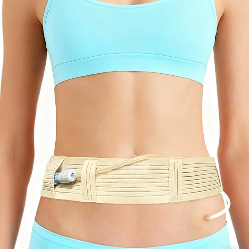 Cinturón de malla peritoneal transpirable PD para catéter de diálisis y tubos de alimentación estomacal, cinturones protectores ajustables para