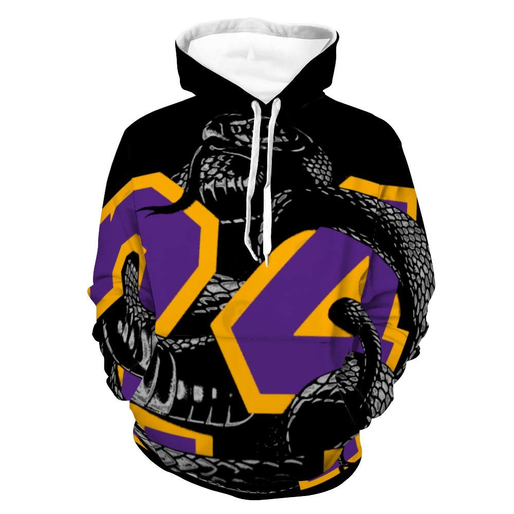 Kobe Mamba Out 8# #24 Bryant Mens 3D Printed Hoodies Casual Pullover Hoodie Hoodies Sweatshirt