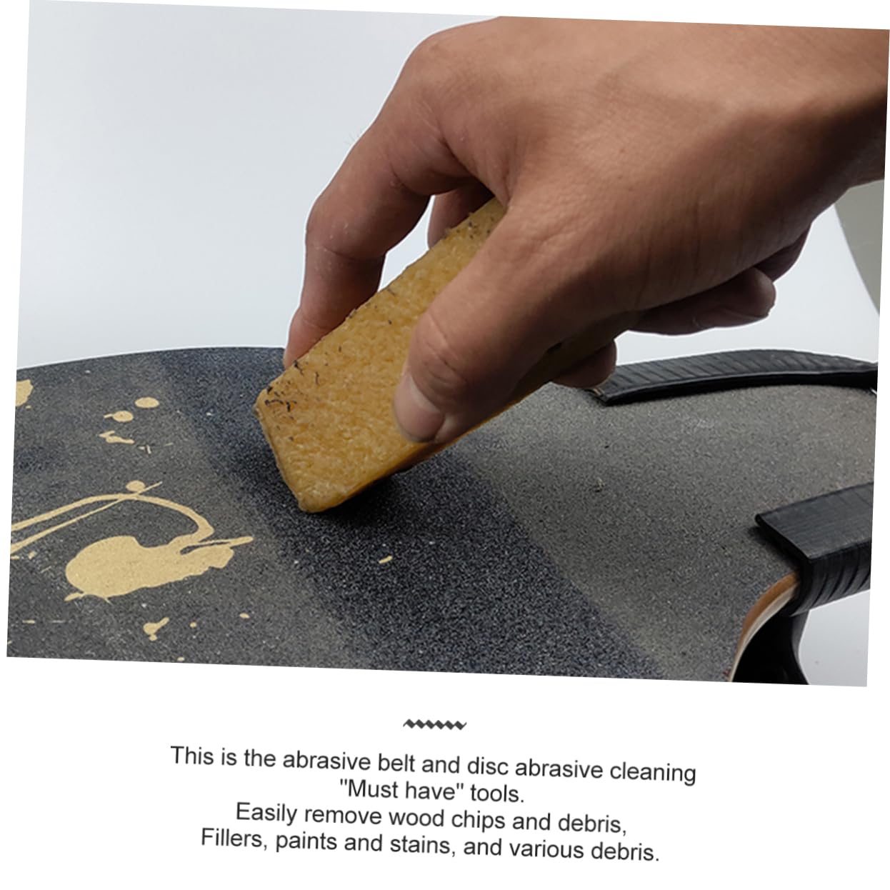 Parliky Skateboard Sandpaper Cleaner Eraser Durable Rubber Grip Tape for Efficient Abrasive Surface Maintenance and Skateboarding Accessories