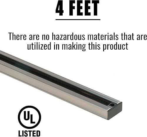Miniatura 9 de Riel de iluminación lineal de 4 pies para accesorios de cabeza de pistaaplicaciones de iluminación de cabeza de pista, 48 pulgadas de longitud, uso