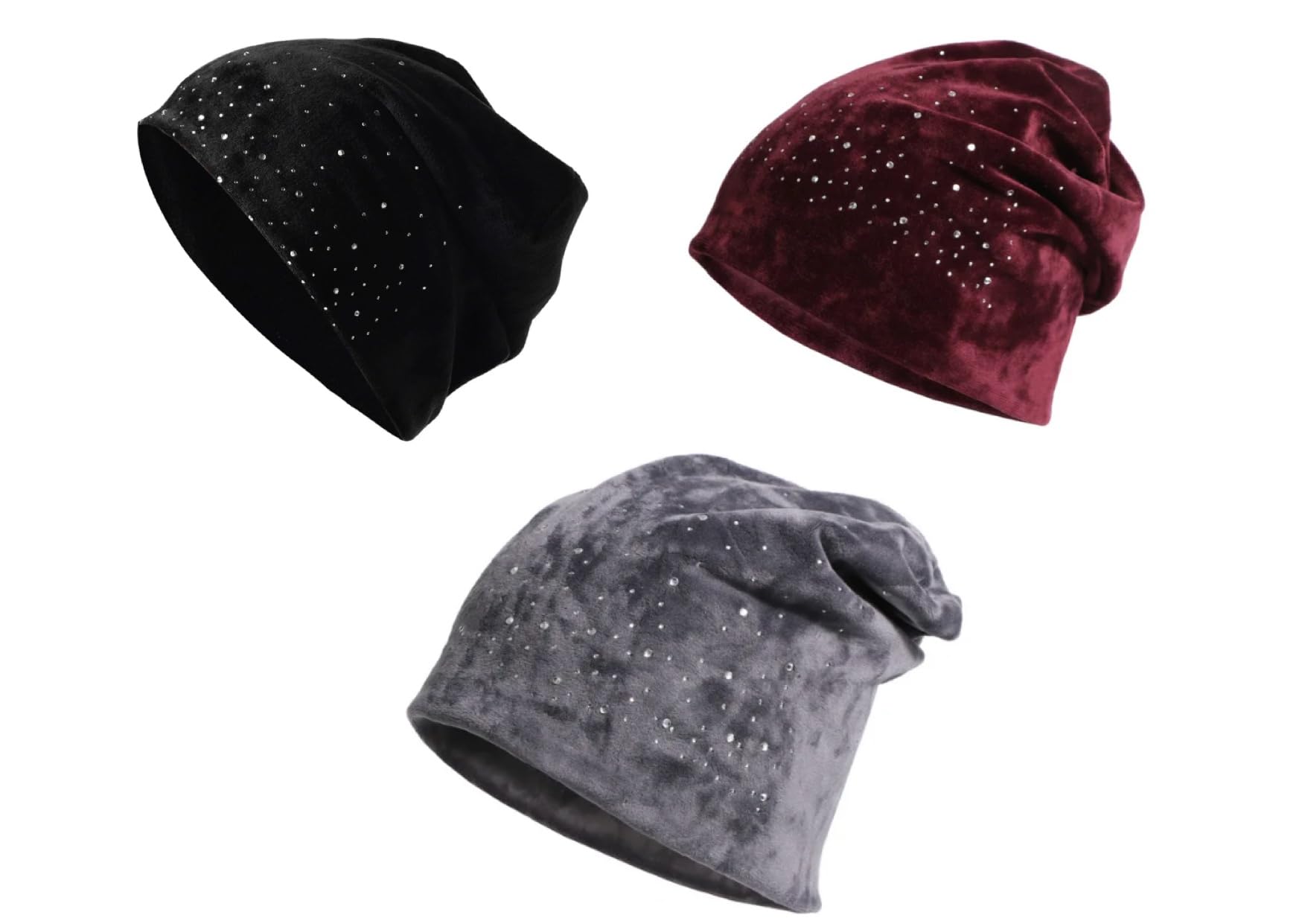 Unisex Plain Burgundy Chemo Headwear Beanie Hat For Women Supersoft Velour Cap Turban Bandana Plain (Burgundy)