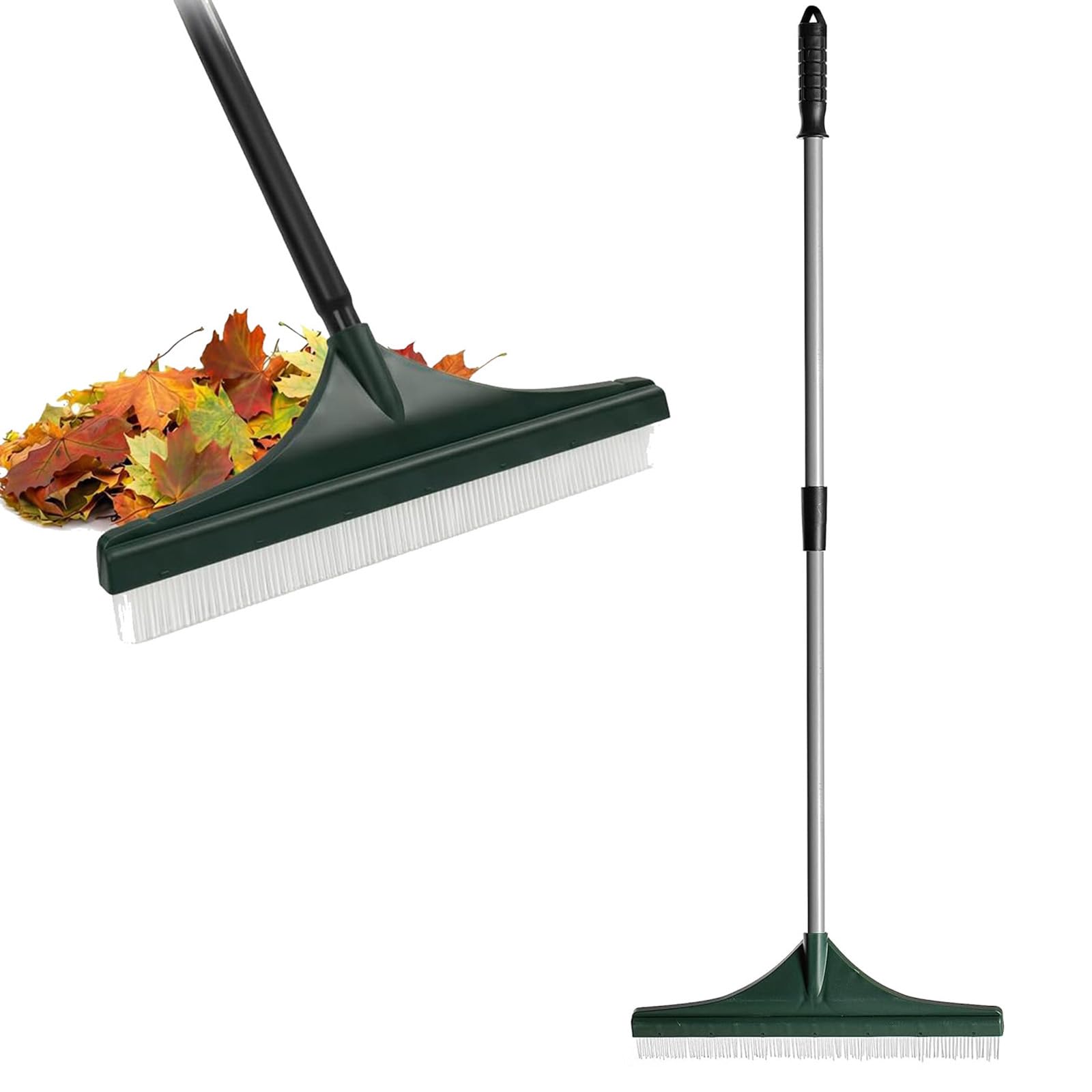 Multi-Purpose Lawn & Carpet Grooming Rake, Fake Grass Rake, Artificial Grass Brush, Extendable 80cm To 130cm Dethatch Lawns & Groom Carpets Effortlessly – Sturdy Tines For Year-Round Use