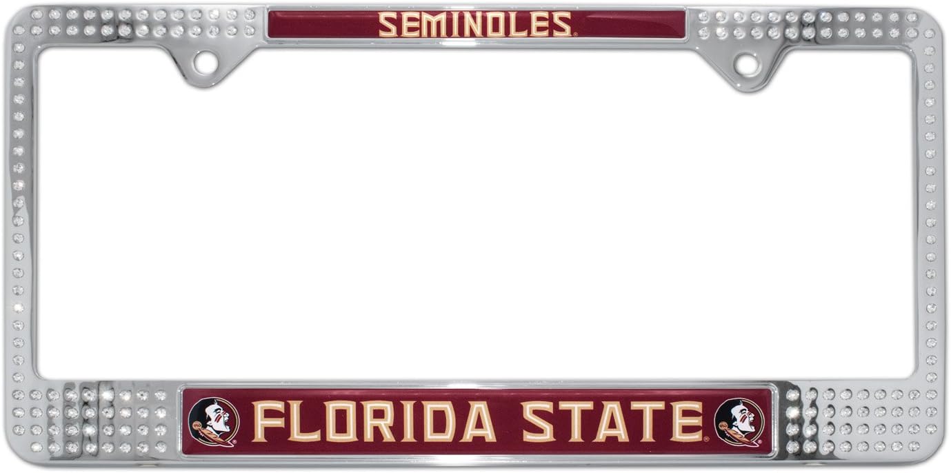 Elektroplate Florida State University Seminoles Crystal License Plate Frame