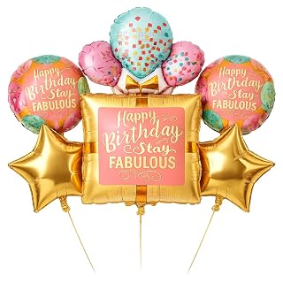 Propsicle Rose Gold Birthday Balloons for princess Women Party Decoration
