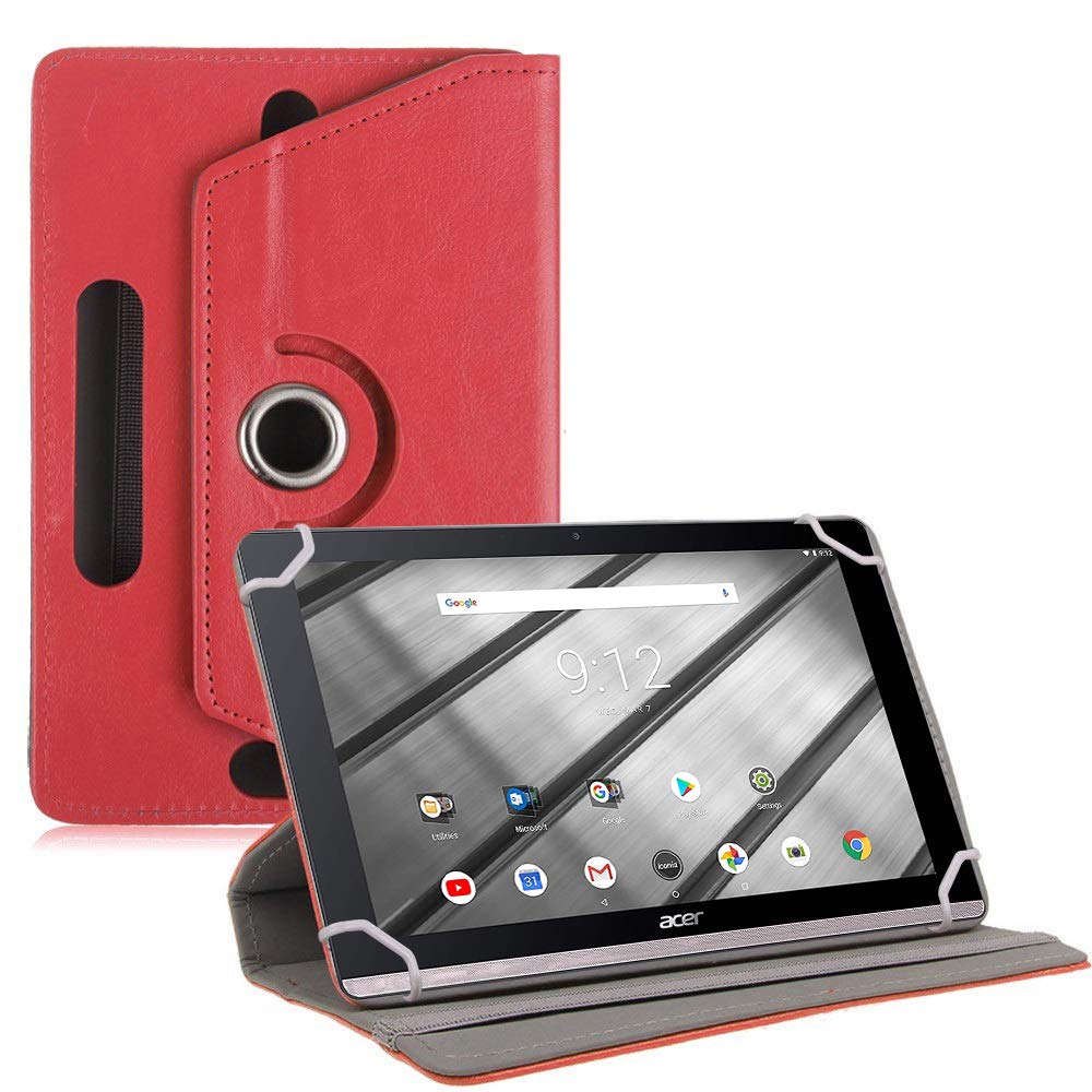 TGK Rotating Cover for Acer Iconia One 10 B3-A50 10.1-Inch Tablet - Red Universal 360 Degree Leather Rotary Swivel Stand Case (B07Z87GD9J) Amazon Price History, Amazon Price Tracker