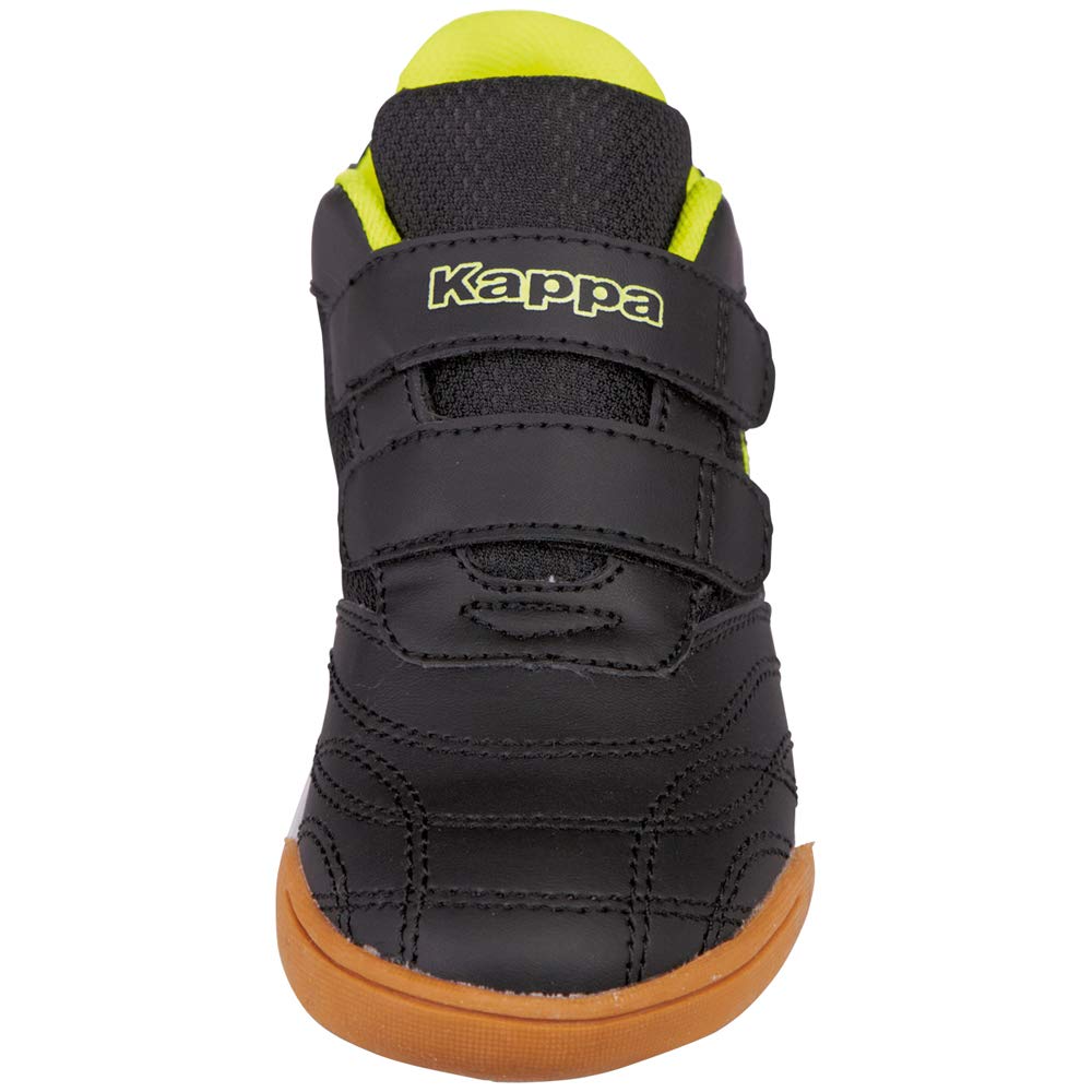 Kappa Kickoff K Unisex Kids, Scarpe per jogging su strada Unisex - Bambini e ragazzi, Black Yellow, 34 EU