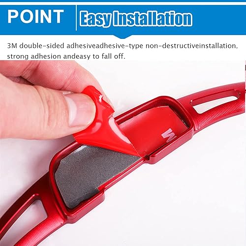 Miniatura 3 de Extensiones de aluminio para palanca de cambios de volante 2 piezas (rojo) para Mazda 3 6 Axela Atenza CX-3 CX-5 MX-5 CX-9