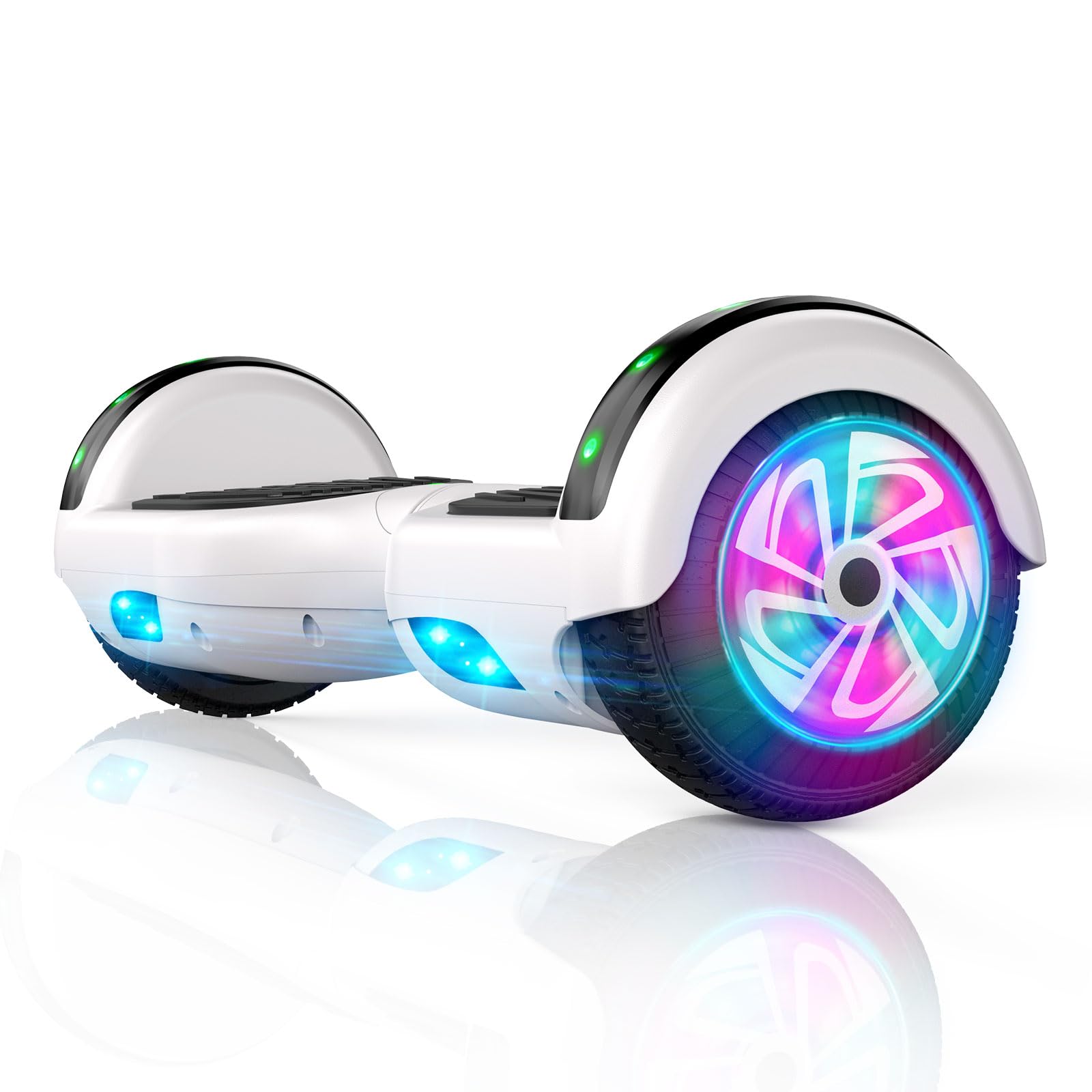 SISIGAD Hoverboard for kids,Self balancing scooter 6.5 inch,Hoverboards with beautiful LED lights,Hoverboards with Bluetooth Speaker,Gift for kid