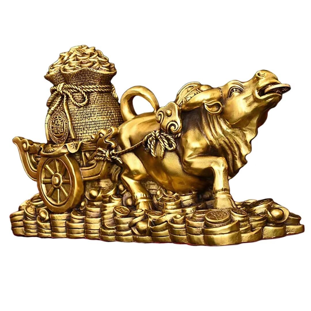 GLETSF Chinese Brass Loong Sculpture Pure Copper Feng Shui Dragon Statue Home OfficeDesktop Bringing Good Luck Decor 4.3 * 1.4 * 5.5IN 1.2LB,27#-4.3 * 1.4 * 5.5IN 1.2LB