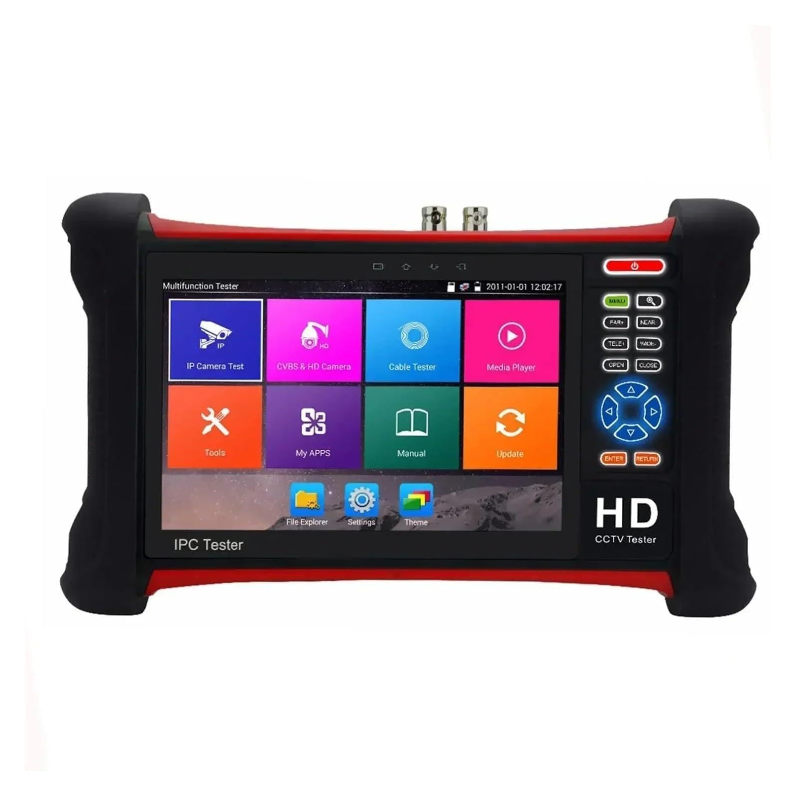 IPC Tester Monitor H.265 4K 8MP 5MP 1080P 720P TVI CVI AHD SDI CVBS IP CCTV Camera Tester 7inch Touch