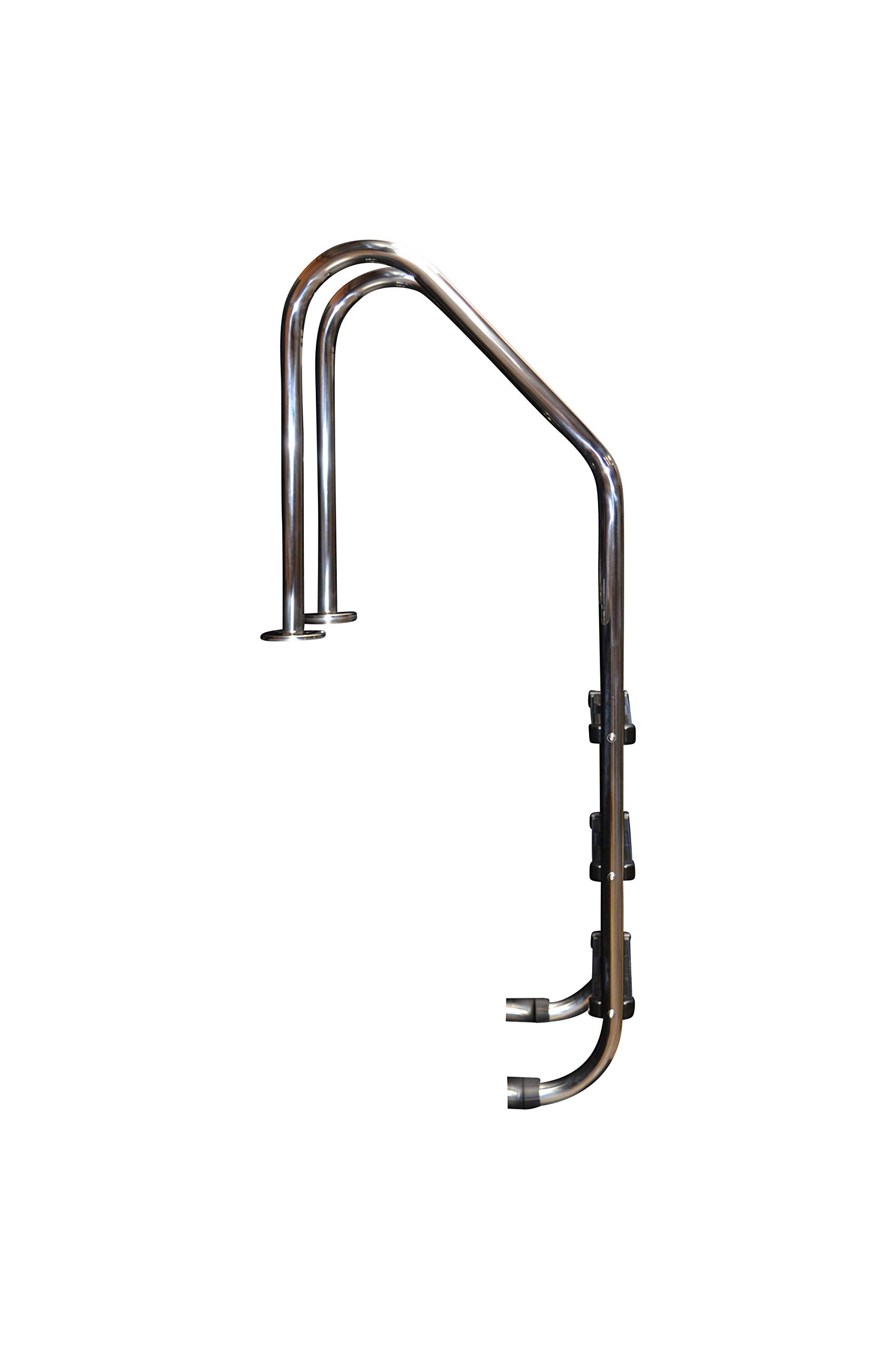 Acero inoxidable Piscina Escalera más Holm Socket de 3 niveles ancla