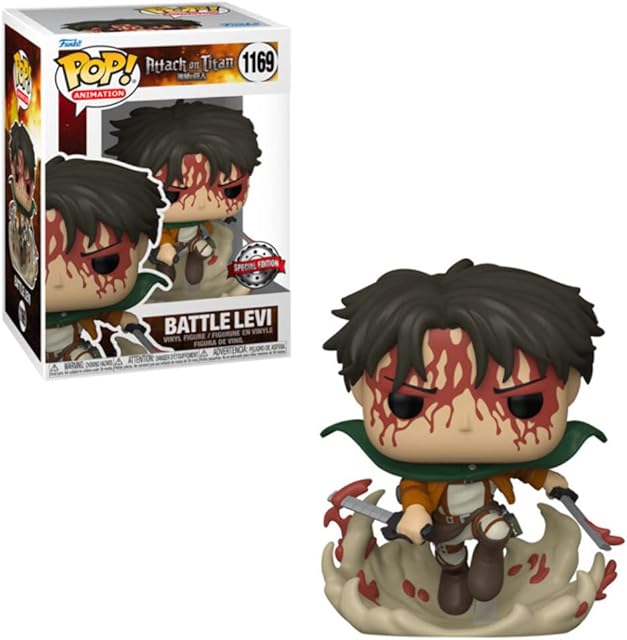 Funko Pop Attack On Titan Levi (Bloody) Figure (AE Exclusive) (58751)