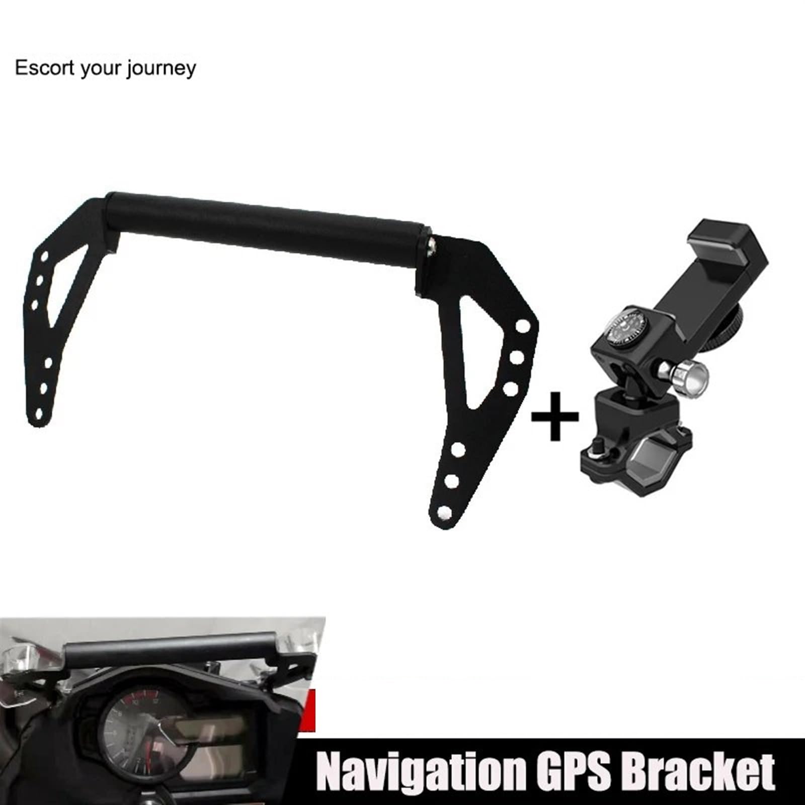 Support Navigation Moto pour Suzuki pour V-Strom DL1000 ABS 2014 – 2019, Support Navigation GPS Smartphone Accessoires Moto Adapté(One Set)