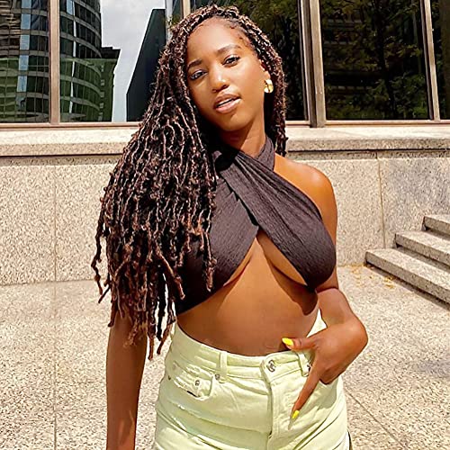 Niseyo Long Butterfly Locs Crochet Hair 24 Inch Soft Distressed Faux Locs Pre Looped 6 Packs (Handmade, T30)