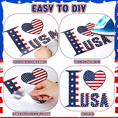 30 Pcs Independent Day Iron On Transfers Independent Day Iron On Decals Patches Appliques Heat Transfers Vinyl Cute Independent Day Decals For Clothes Bag Pillow Covers (Bright Flag Style) #TOP3